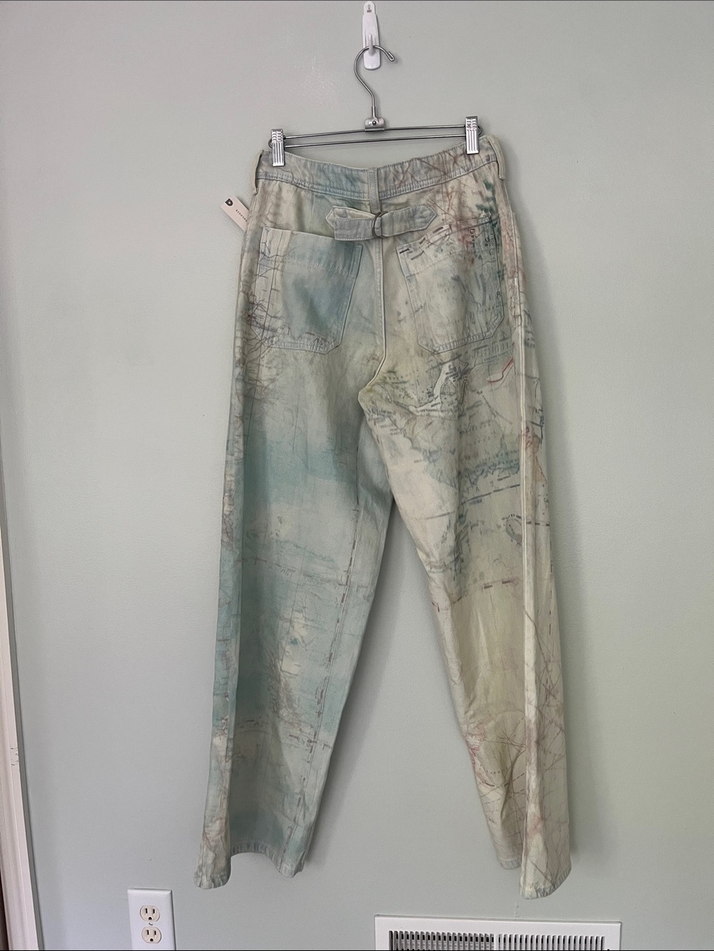 Pilcro High-Rise Slouch Wide-Leg Map Pattern Jeans - Picture 9 of 15